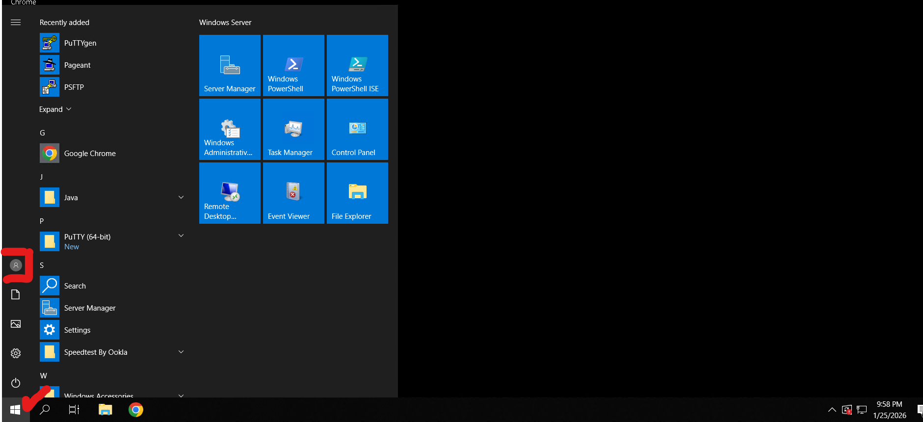 Step 1 to Change Password